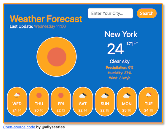 Image of SheCodes Weather Project